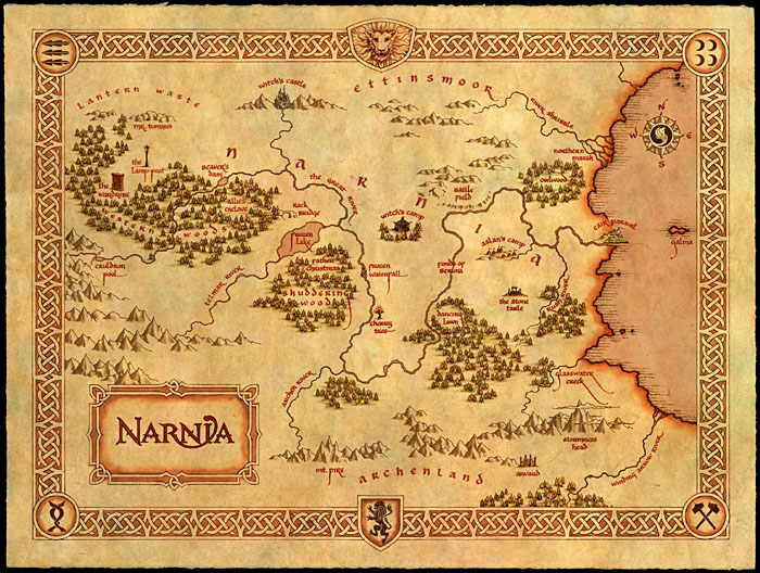 Narnia map by Daniel Reeve