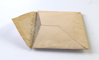 Old Envelope replica by Daniel Reeve and NZMS