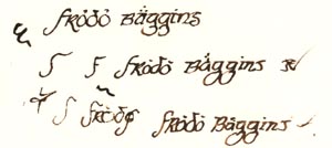 Lord of the Rings calligraphy by Daniel Reeve