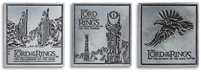 Lord of the Rings Commemorative Pins by Daniel Reeve